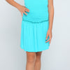 Joyous Ruched Waist Flowy Skirt - Tosca Mediterranean Blue