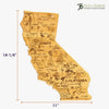 Totally Bamboo Destination California State Shaped Cutting Board