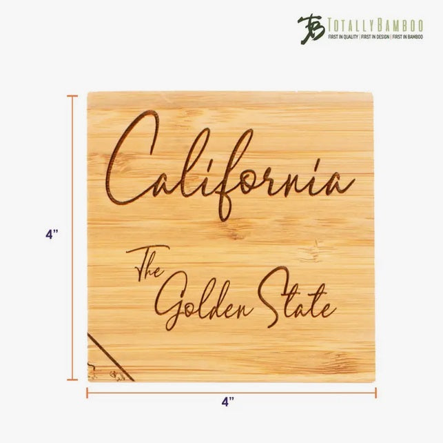 Totally Bamboo California 4 Piece Coaster Set & Puzzle