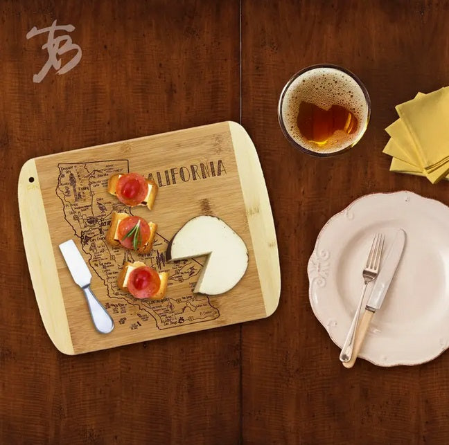 Totally Bamboo Slice of Life Cutting & Serving Board - California