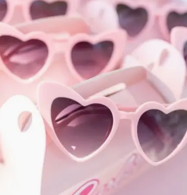 Kids Sunglasses, Barbie Style Retro Heart Frames (CLICK FOR COLOR OPTIONS)