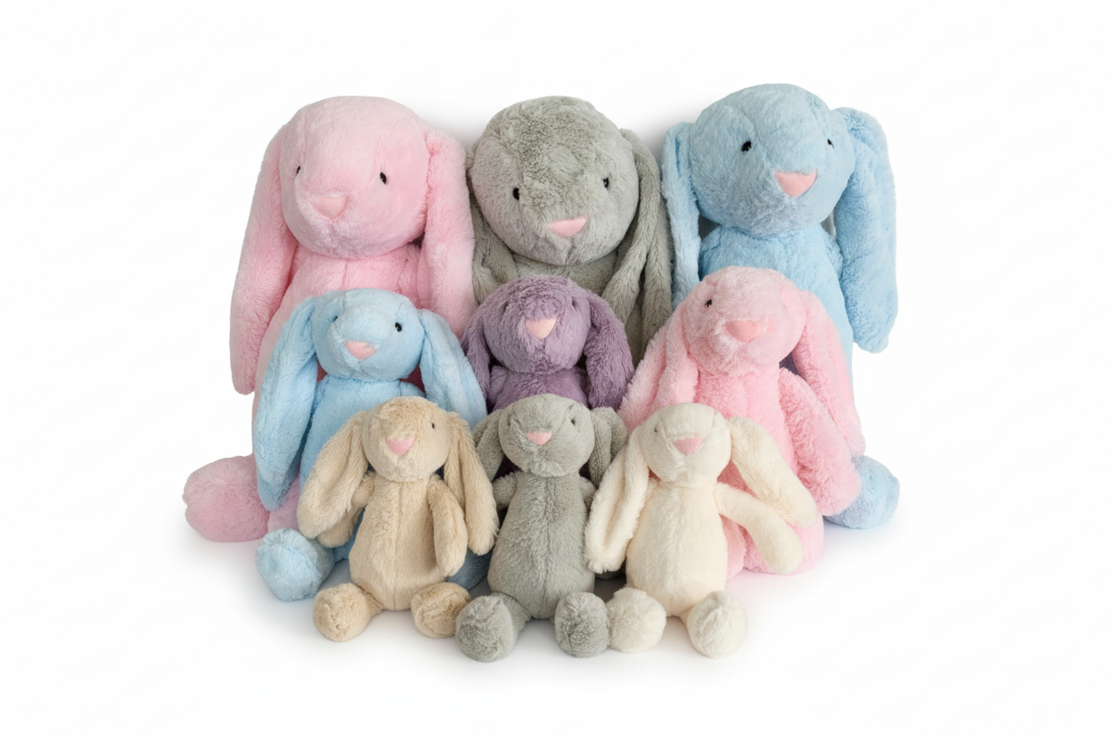 Bayou Bunnies - Plush Lop Ear Plush Bunny Stuffed Toy Jellycat faces