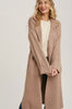 Womens/Junior Effortless Classic Knitted Trench Coat - Latte