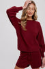 Women's/Junior Sweater Lounge Set - Maroon Red