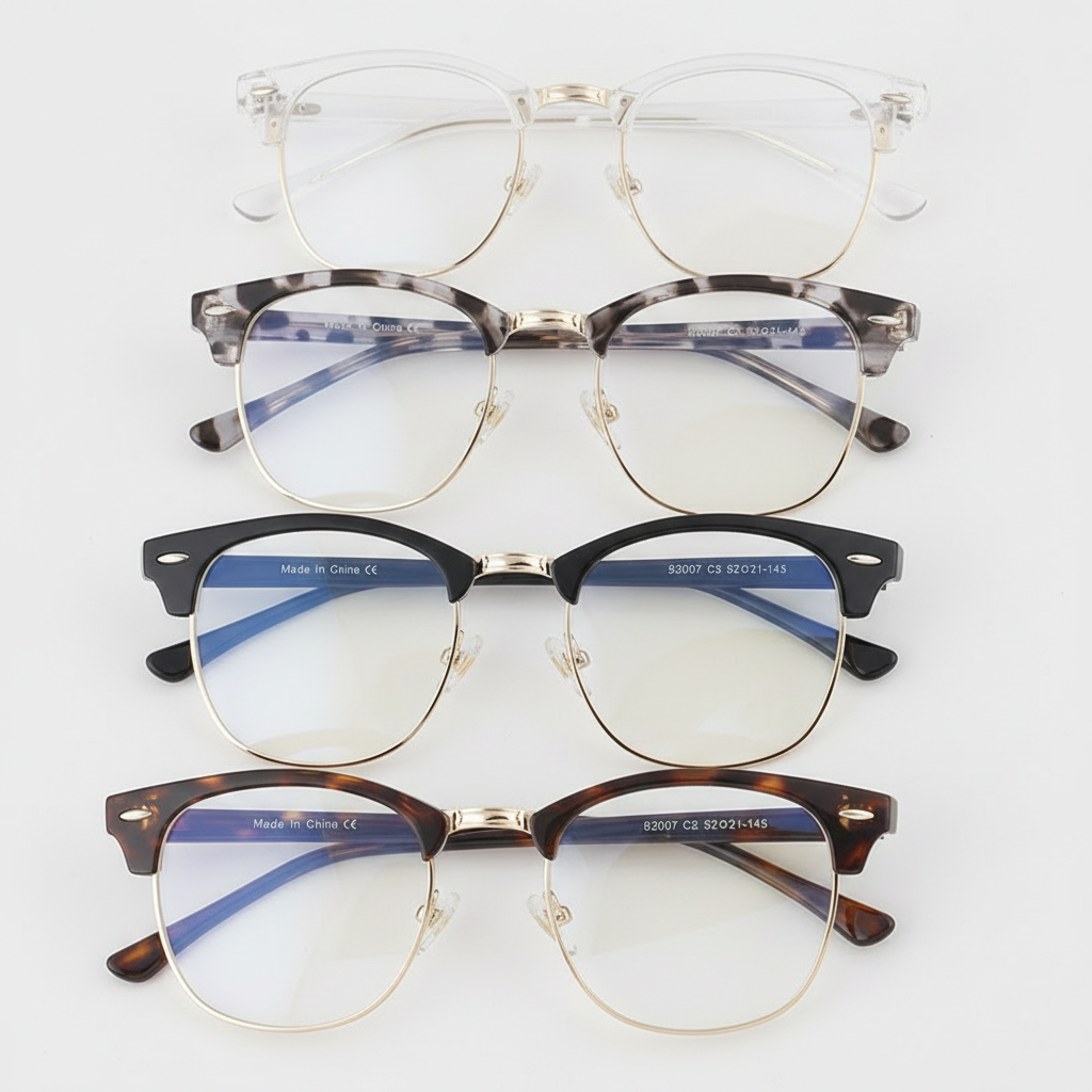 Blue Light Blocker Glasses, Non-Prescription, ADULT/JUNIOR, Half Frame 