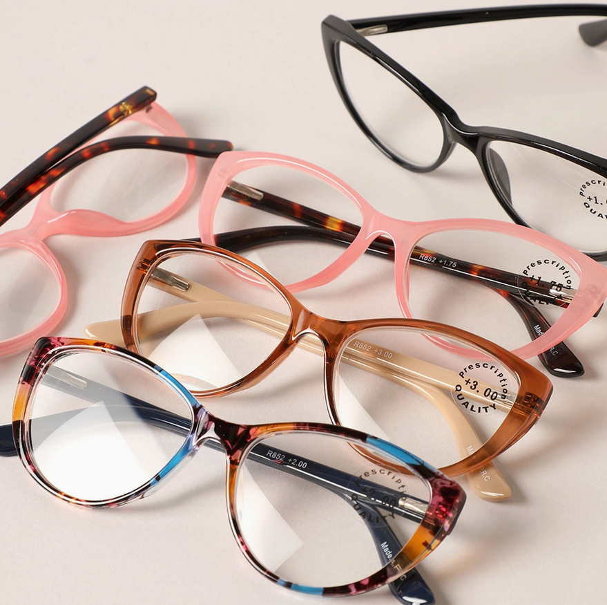 Blue Light Blocker READING GLASSES, ADULT, Cat Eye (CLICK FOR COLOR/POWER OPTIONS)