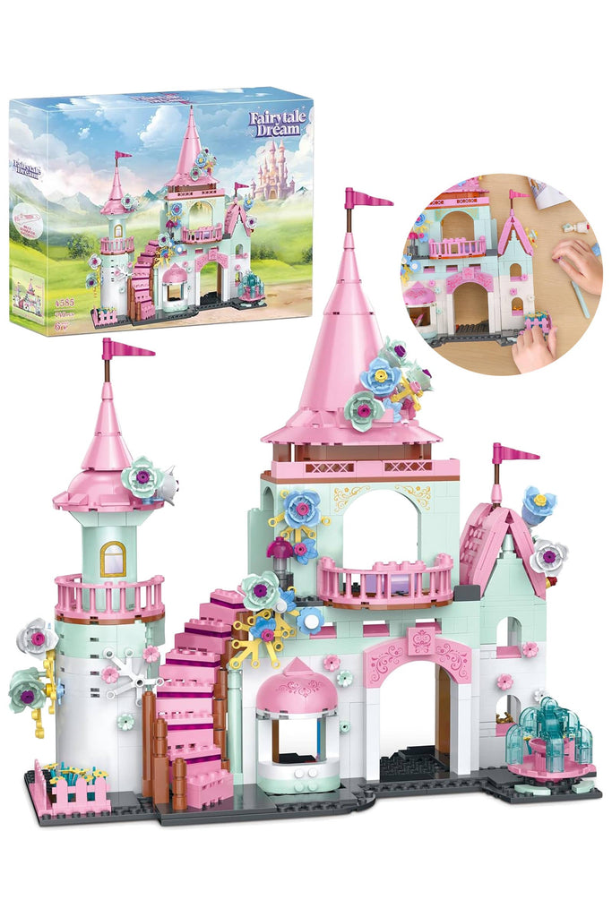 Builder Brick XL Set, Fairytale Dream Pink Castle (740 pcs)