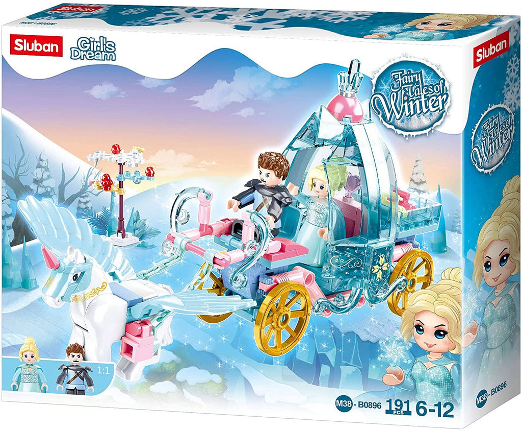 Builder Bricks - Girl's Dream Winter Carriage Building Brick Kit (191 pcs)