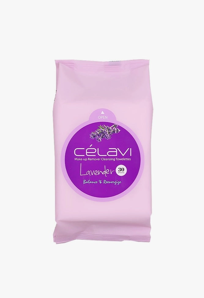 Celavi Makeup and Skin Cleansing Towelettes, Lavender