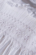 Heirloom Christening Gown, UNISEX, Hand Smocked, White w/Bonnet & Bloomer