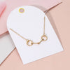 Equestrian Metal Horse Bit Pendant Necklace: Gold