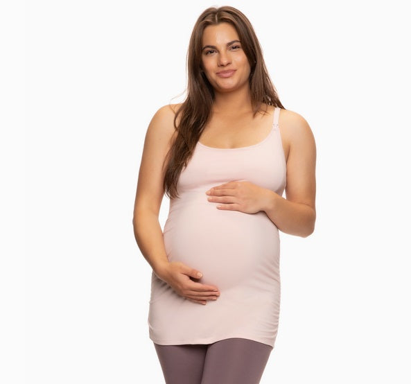Maternity/Nursing Clip Cami Tank Top, Eco Modal - Blush Pink – Bubble Belly  moms, babies