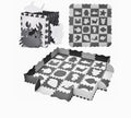 XL B/W Foam Play Mat Set - ~4.6 ft Square, Ocean Life