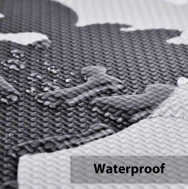 XL B/W Foam Play Mat Set - ~4.6 ft Square, Ocean Life