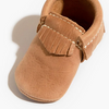 Freshly Picked First Pair Moccasins, Fringed, Soft Soled Leather Bottom Zion Brown
