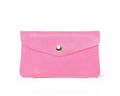 Genuine Italian Leather Coin Purse And Card Holder - Candy Pink