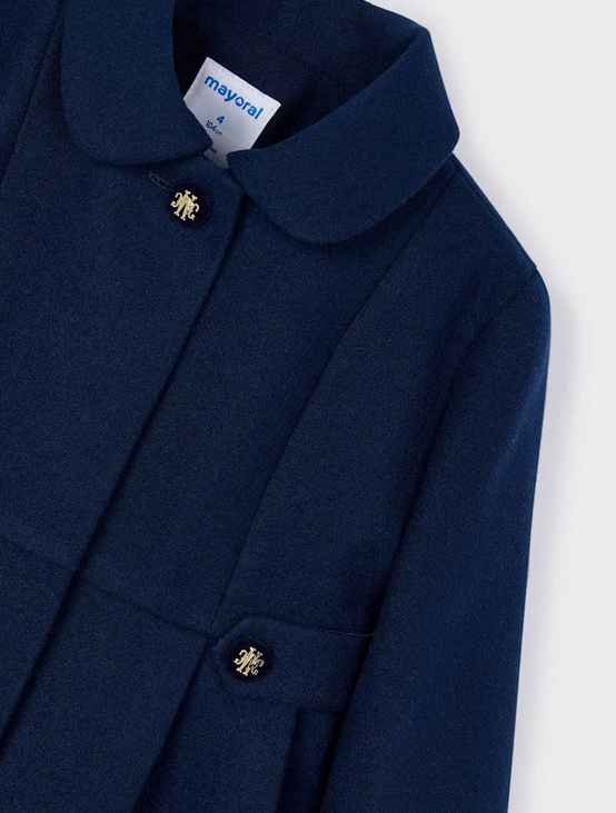 4440 Mini Girls Classic Formal Dress Coat Navy Blue