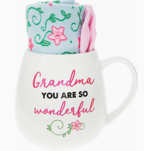 Grandma You are So Wonderful Mug & Sock Set, 15.5oz