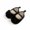 Infant Girls Velvet Bow Classic Mary Jane, Flex Mini Non-Slip Sole, Black top