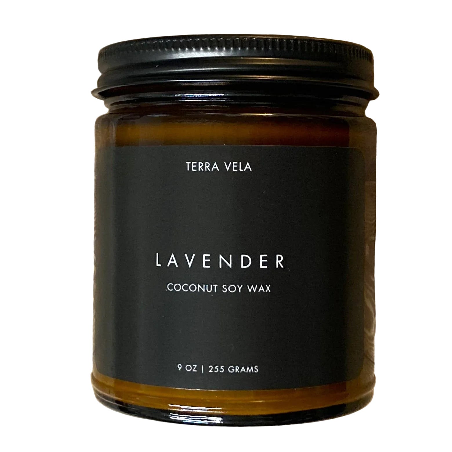 Made in USA, Soy Black Amber Collection - Lavender Soy Candle