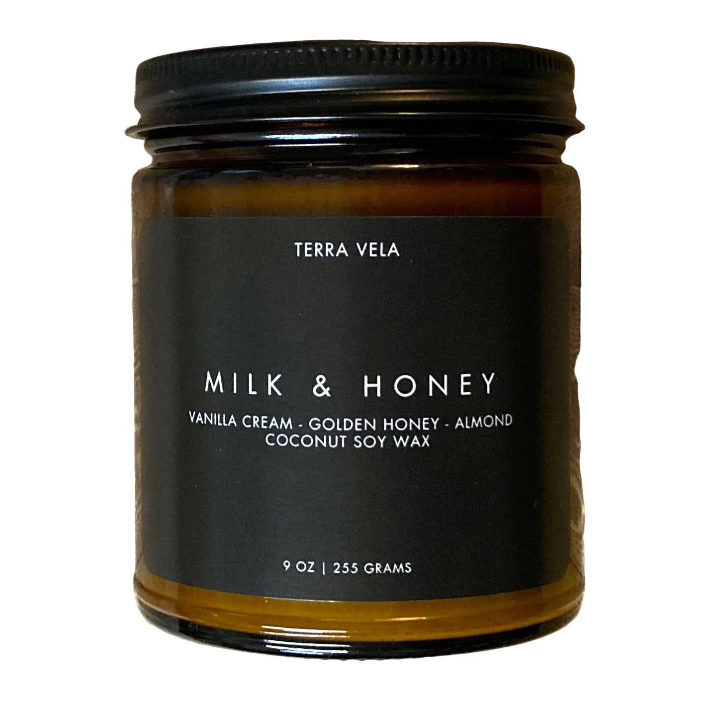 Made in USA, Soy Black Amber Collection - Milk & Honey Soy Candle