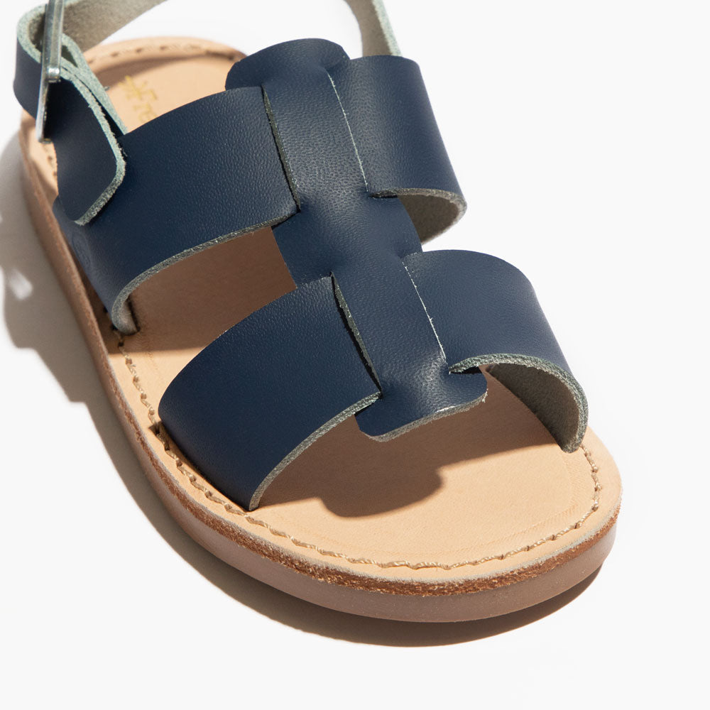 Freshly Picked, Genuine Leather Sandals, Unisex, Maritime Monterey Blue