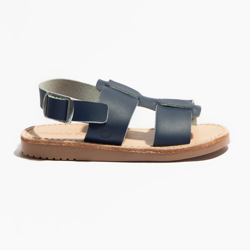 Freshly Picked, Genuine Leather Sandals, Unisex, Maritime Monterey Blue