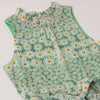 Mini/Tween Girls Tiered Chiffon Dress: Light Green Daisy chiffon dress
