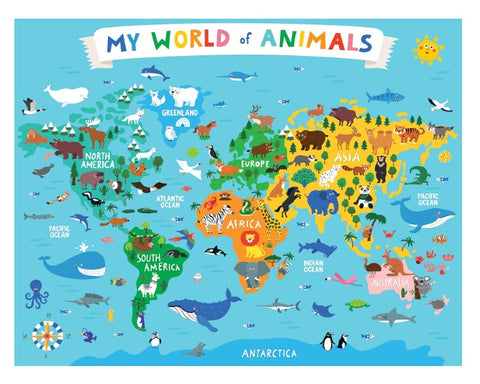 My World of Animals Large 21" x 26" Floor Puzzle, 36 Pieces