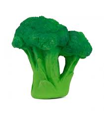 Oli & Carol Natural Hevea Tree Rubber Chew/Teething & Bath Toy - Brucy Broccoli