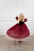 Ollie Jay Velvet Layered Ombre Tulle Gown - Everly Wine & Pink