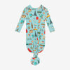 Posh Peanut Bamboo UNISEX Lux Knotted Sleep Gown - Around the World