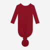 Posh Peanut Ribbed Bamboo Basic Knotted Sleep Gown - Solid Dark Red