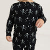 Posh Peanut Bamboo Convertible Zippered Onepiece Romper -  UNISEX Dancing Skelly Skeleton