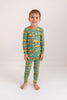 Posh Peanut Bamboo Kids L/S 2PC Basic PJ Lounge Set - Crawford Construction Vehicles