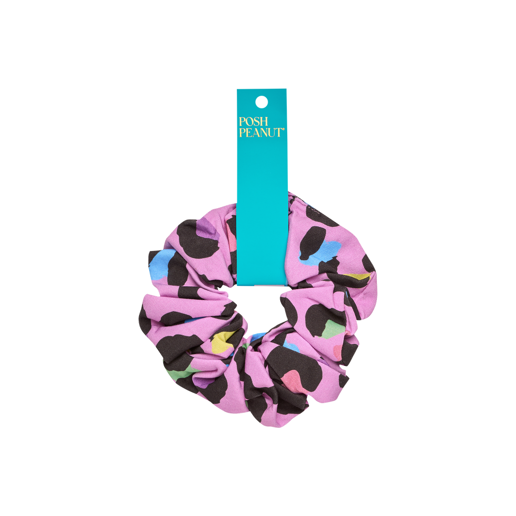 Posh Peanut Bamboo Luxe Oversized Scrunchie Hair Tie - Electric Leopard