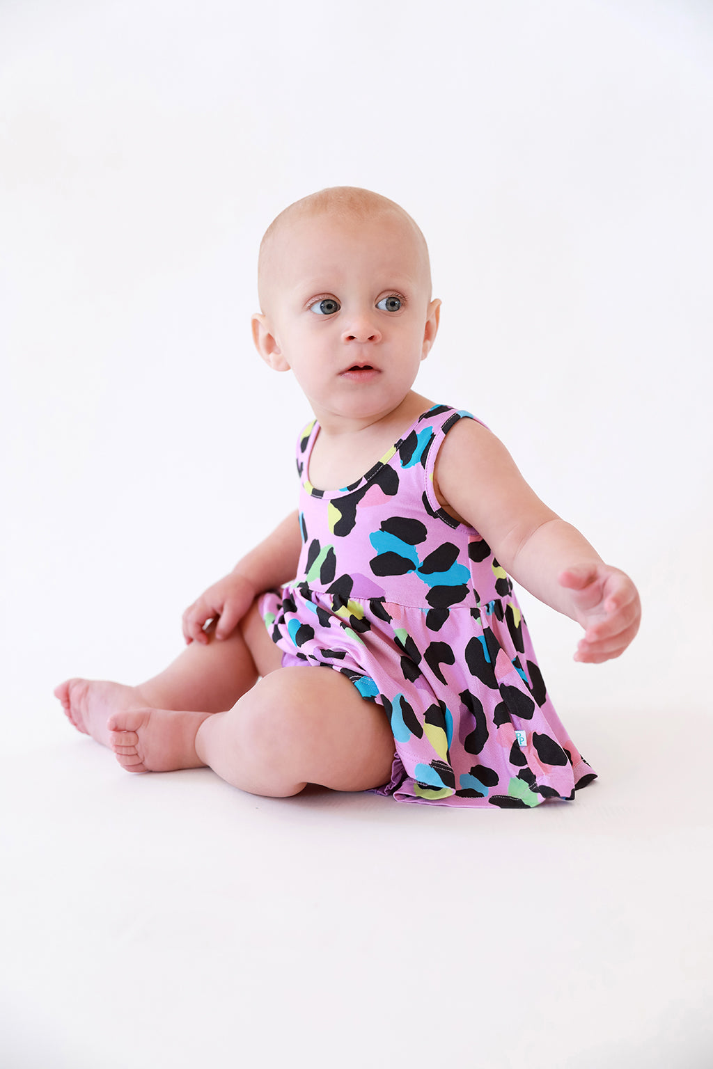 Posh Peanut Bamboo Tank Top Peplum & Bloomer/Bummie Set- Electric Leopard
