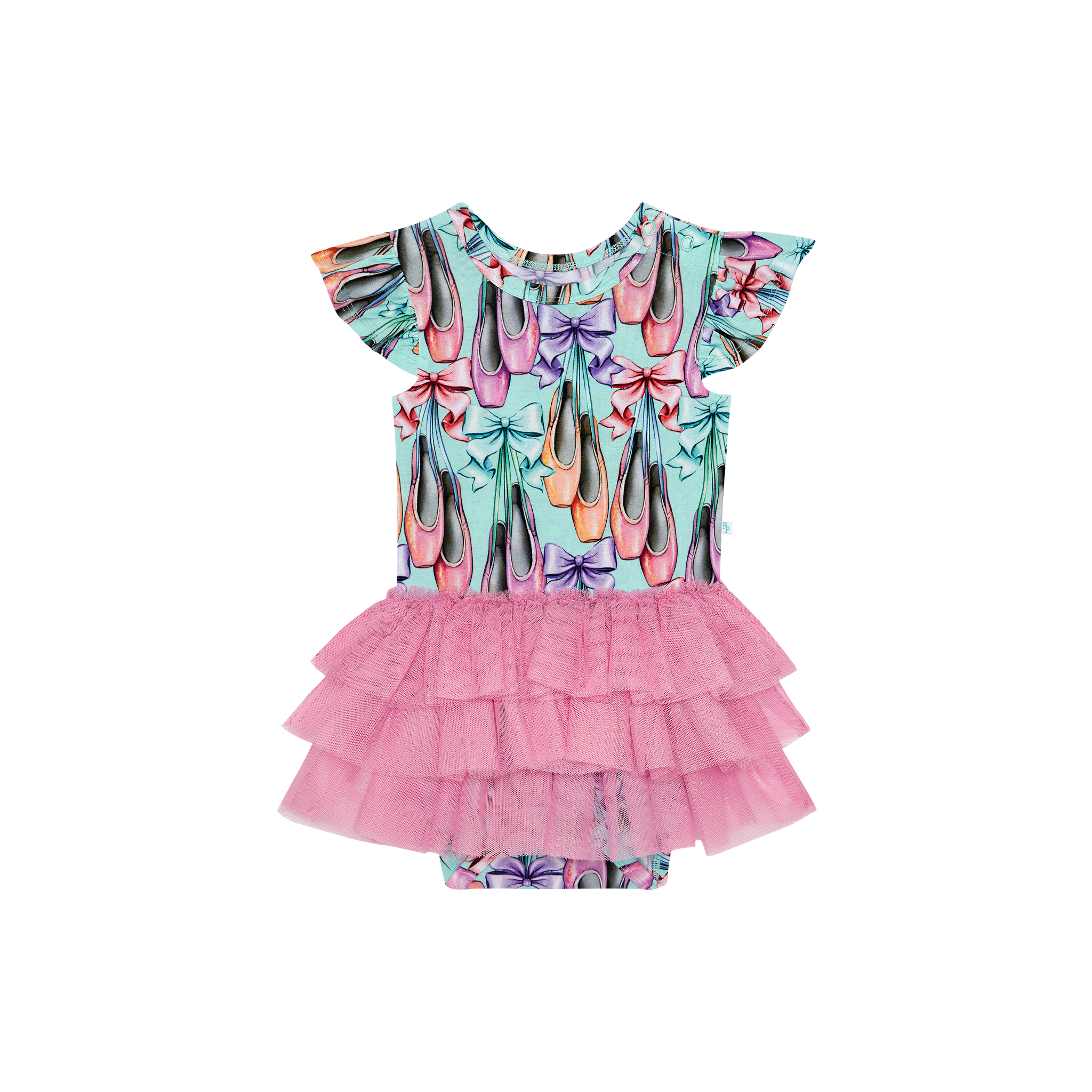 Posh Peanut Bamboo S/S Tulle Skirt Bodysuit Dress - Irina Ballet Slippers