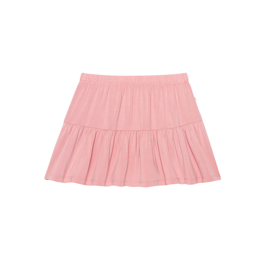 Posh Peanut Bamboo Tiered Ruffle Skirt - Autumn Blush