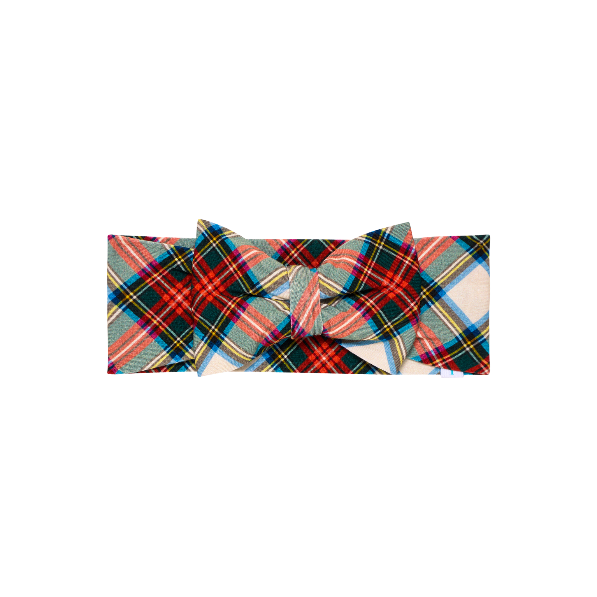 Posh Peanut Bamboo Luxe Bow Headwrap Headband - Marqui Classic Holiday Plaid