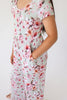 Posh Peanut Bamboo S/S Scoop Back Wide Leg Jumpsuit w/Pockets - Millicent Pistachio Floral