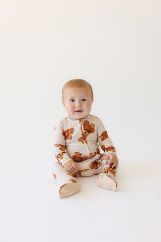 Posh Peanut Bamboo Zippered One Piece Footie - UNISEX Teddy Freddy