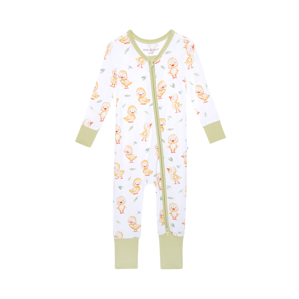 Posh Peanut Bamboo Convertible Zippered One Piece UNISEX - Vadim Baby Duck