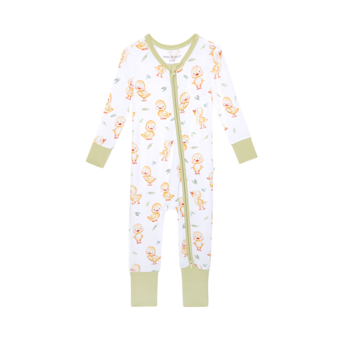 Posh Peanut Bamboo Convertible Zippered One Piece UNISEX - Vadim Baby Duck