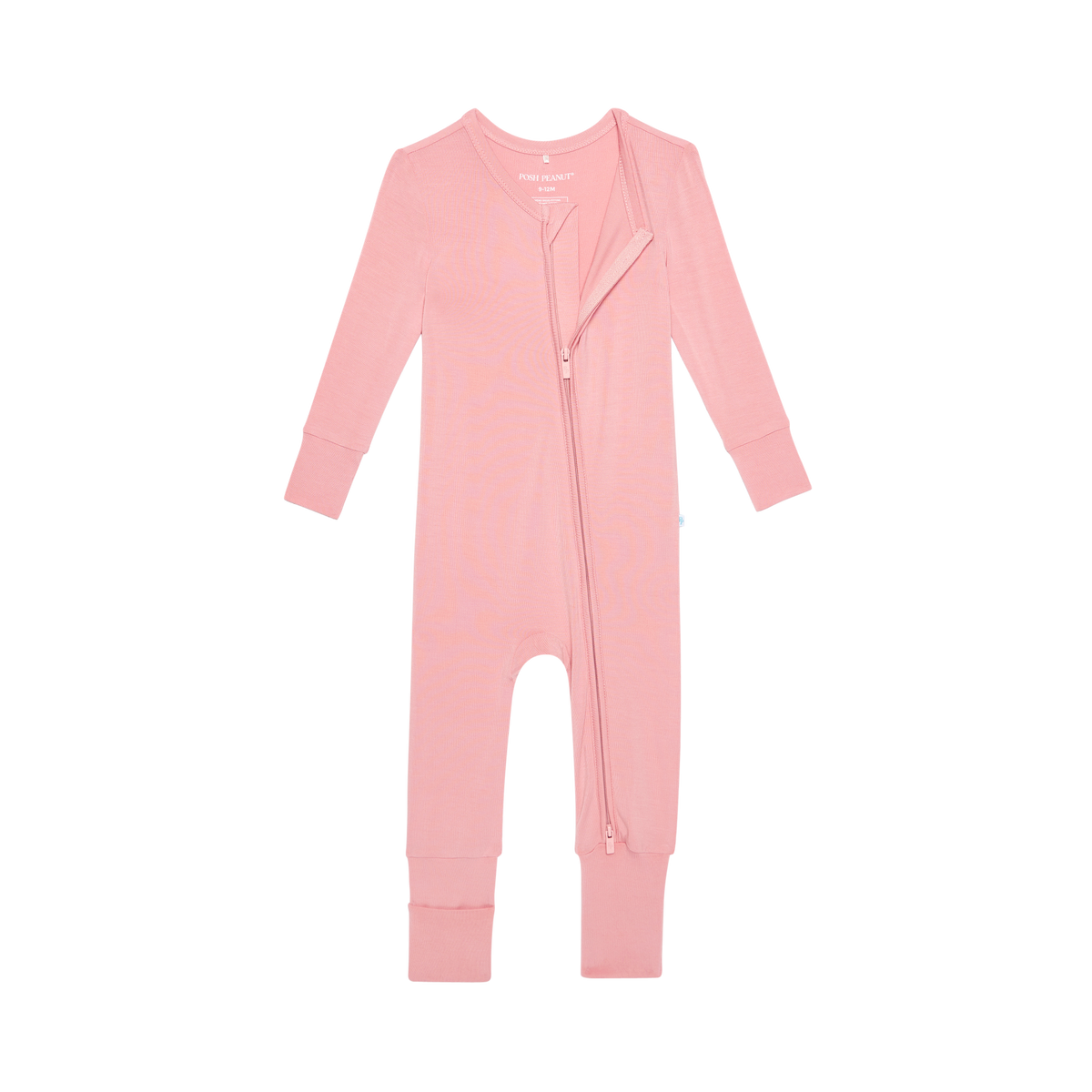 Posh Peanut Bamboo Convertible Zippered Onepiece Romper -  Autumn Blush Pink