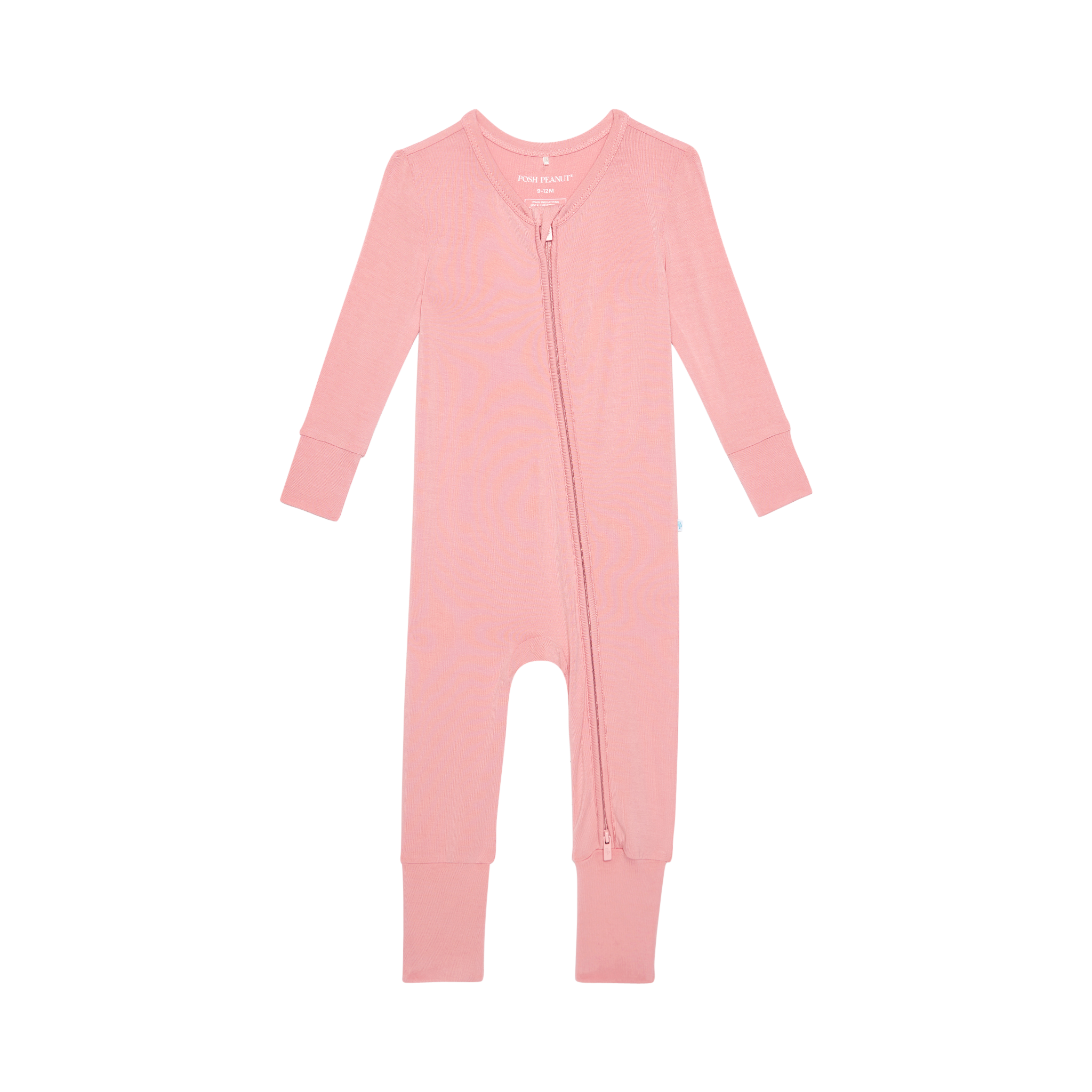 Posh Peanut Bamboo Convertible Zippered Onepiece Romper -  Autumn Blush Pink