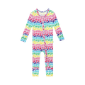 Posh Peanut Bamboo Convertible Zippered Onepiece Romper -  Rainbow Butterfly