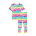 Posh Peanut Bamboo Kids 2PC S/S Basic PJ Lounge Set - Rainbow Butterfly