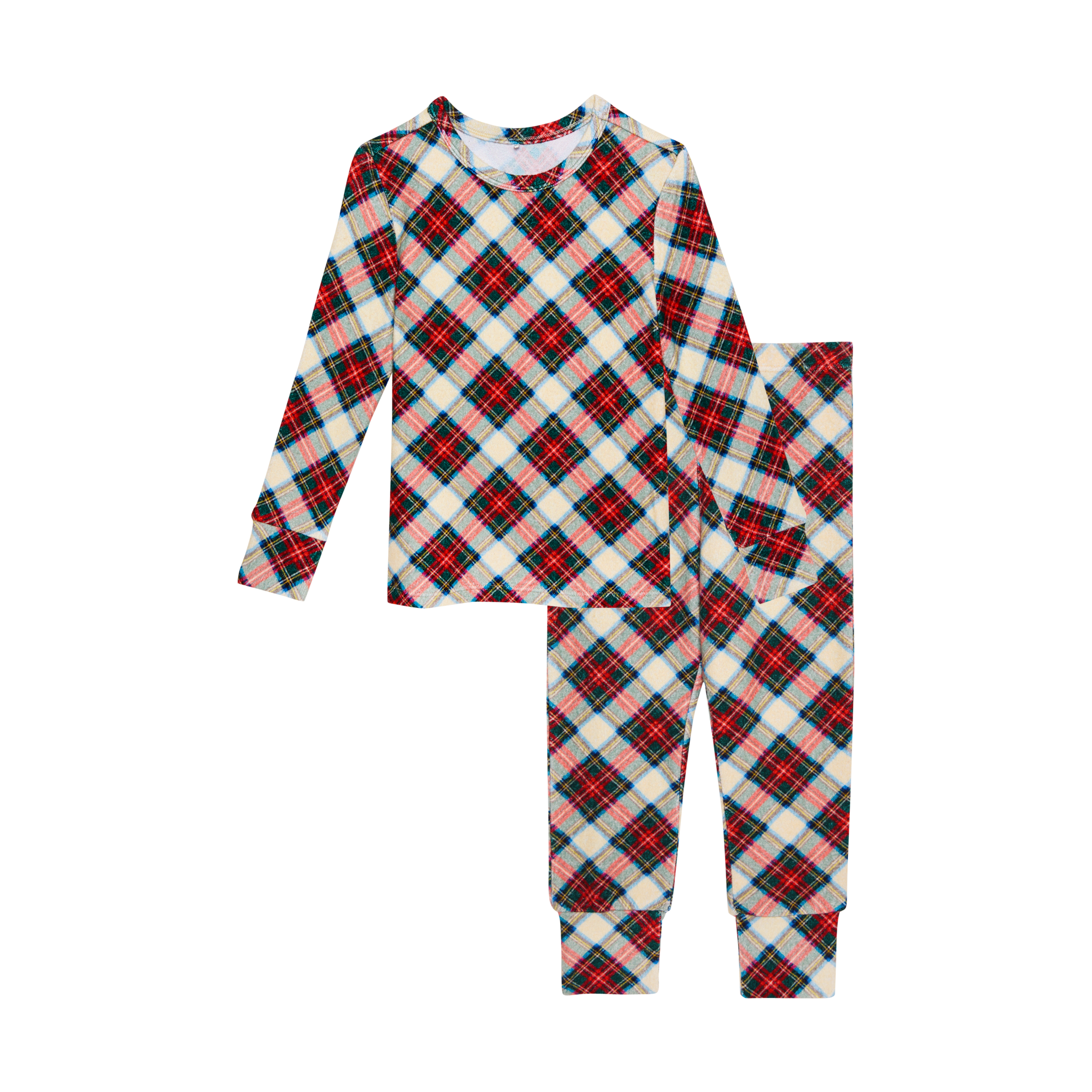 Posh Peanut Kid/Tween Pacci Fleece L/S Basic Pajama UNISEX - Marqui Classic Holiday Plaid