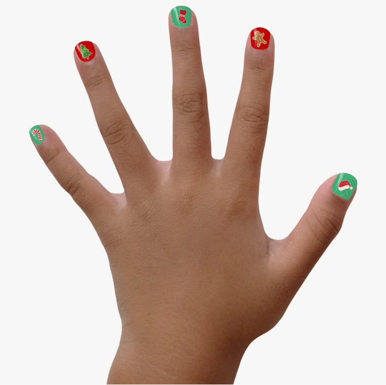 Piggy Paints SCENTED 3 Polish & Nail Sticker Gift Set - Non-toxic, Kid-safe Nail Polish -  Santa's Sweetie